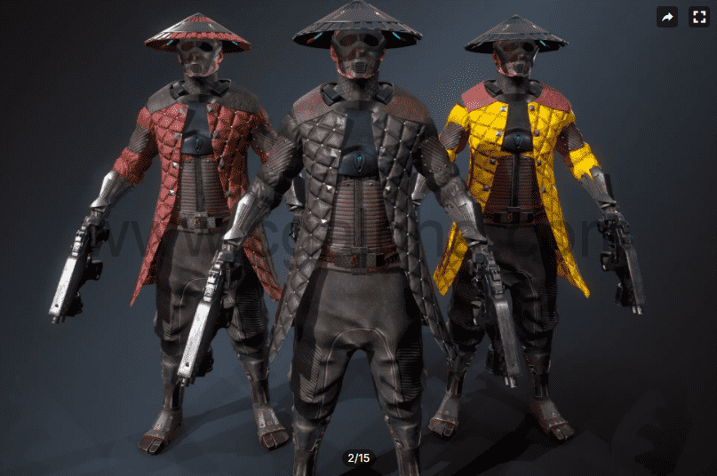 Unity – 武士角色 Сyber samurai 2