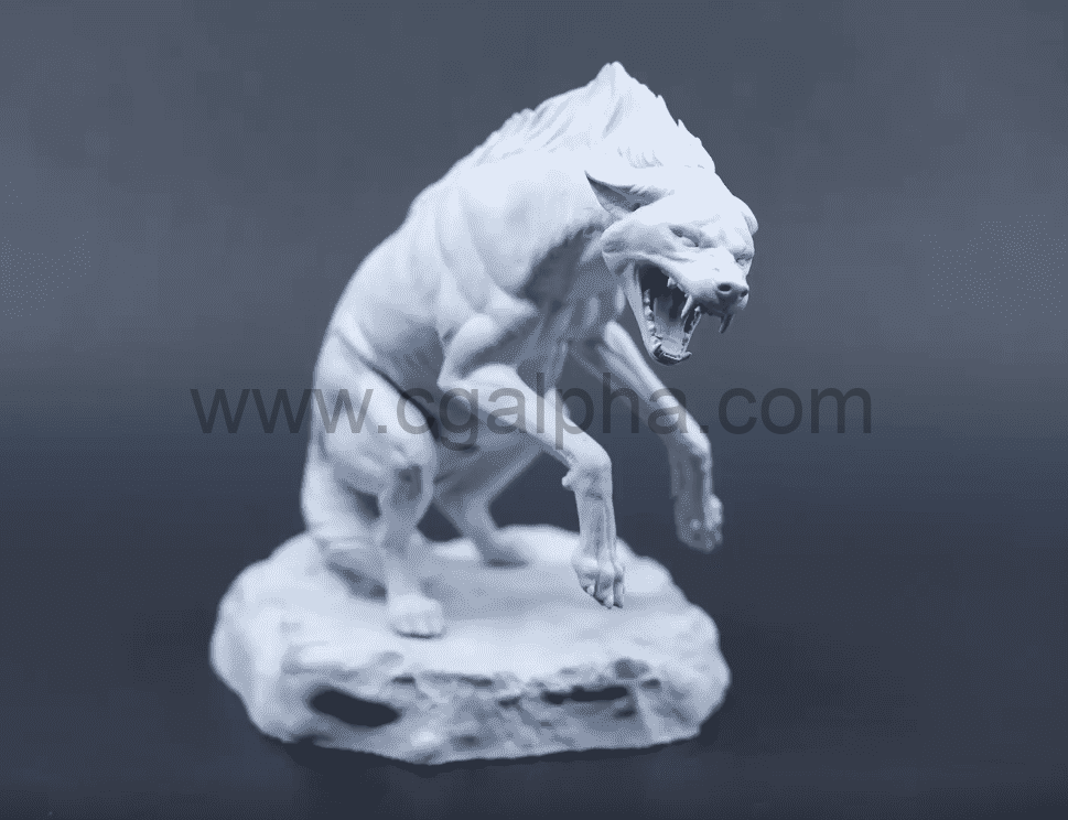 【中文字幕】Zbrush – 雕塑鬣狗3D模型训练视频教程