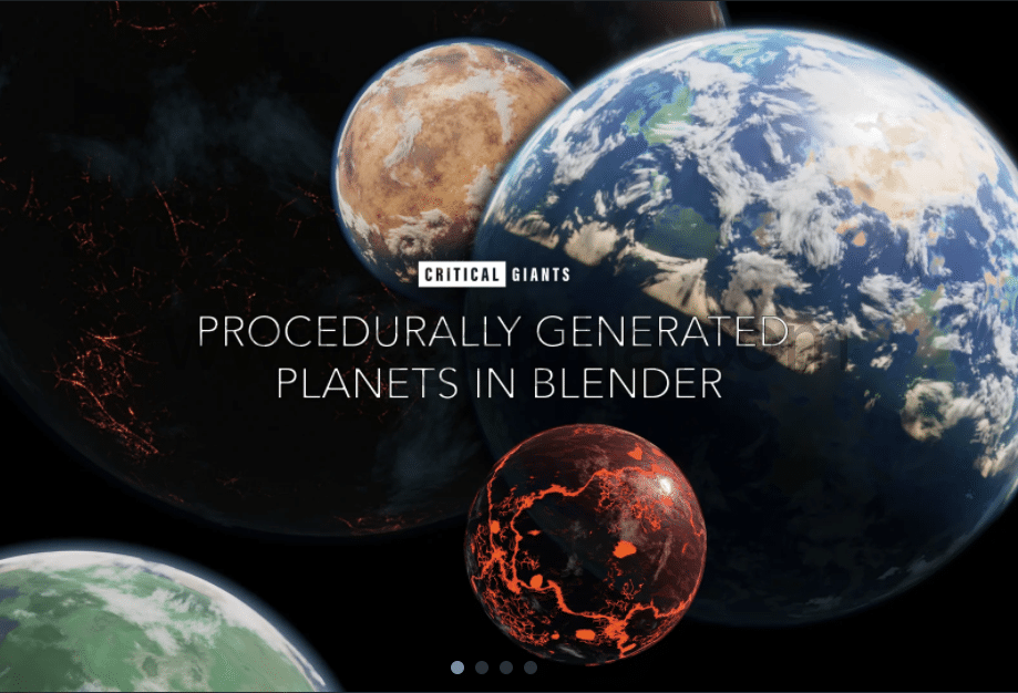 【中文字幕】Blender教程 – 程序生成的行星 Procedurally Generated Planets in Blender