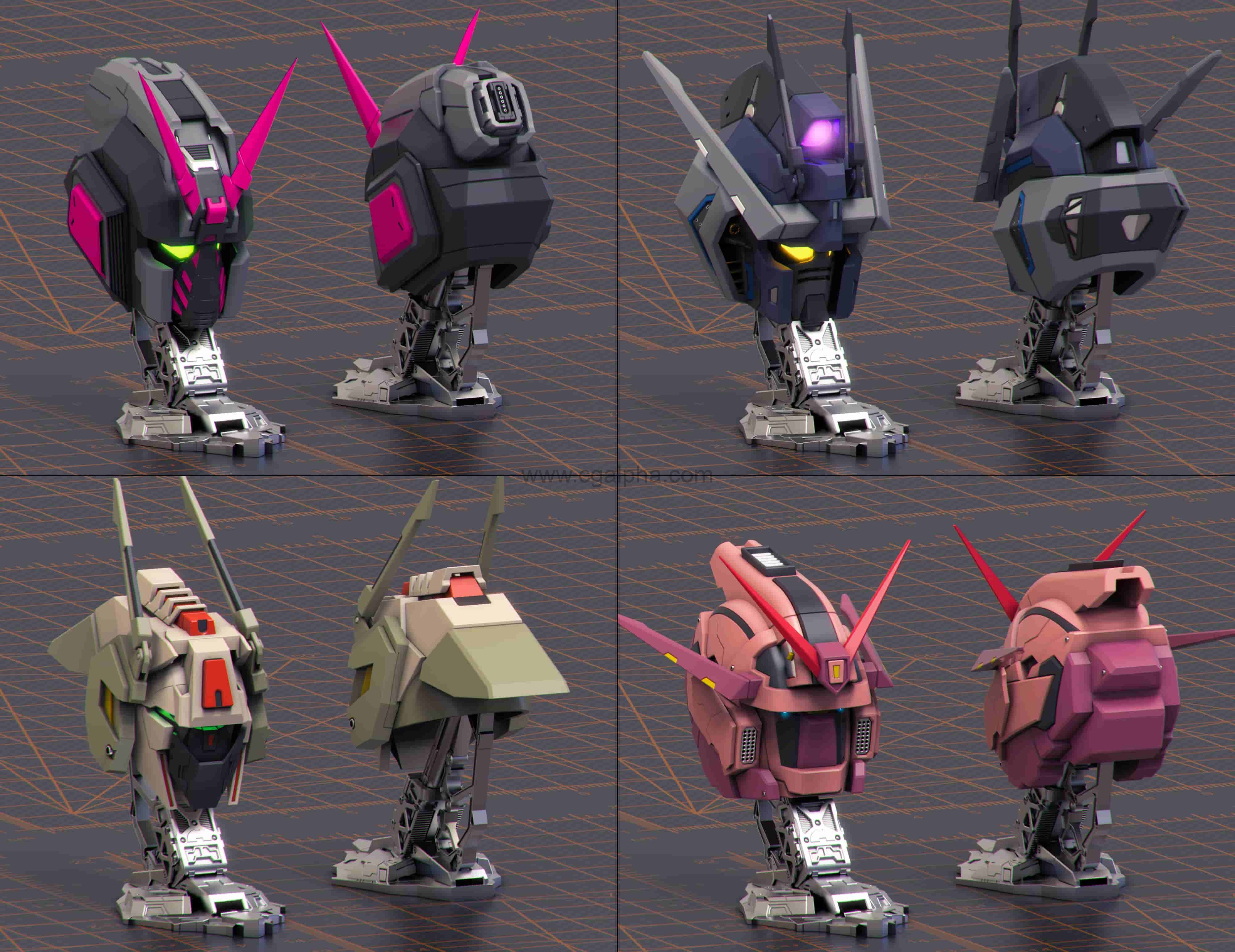 机甲战士硬表面模型 Mech Warrior Hard Surface Kitbash 7 of 20