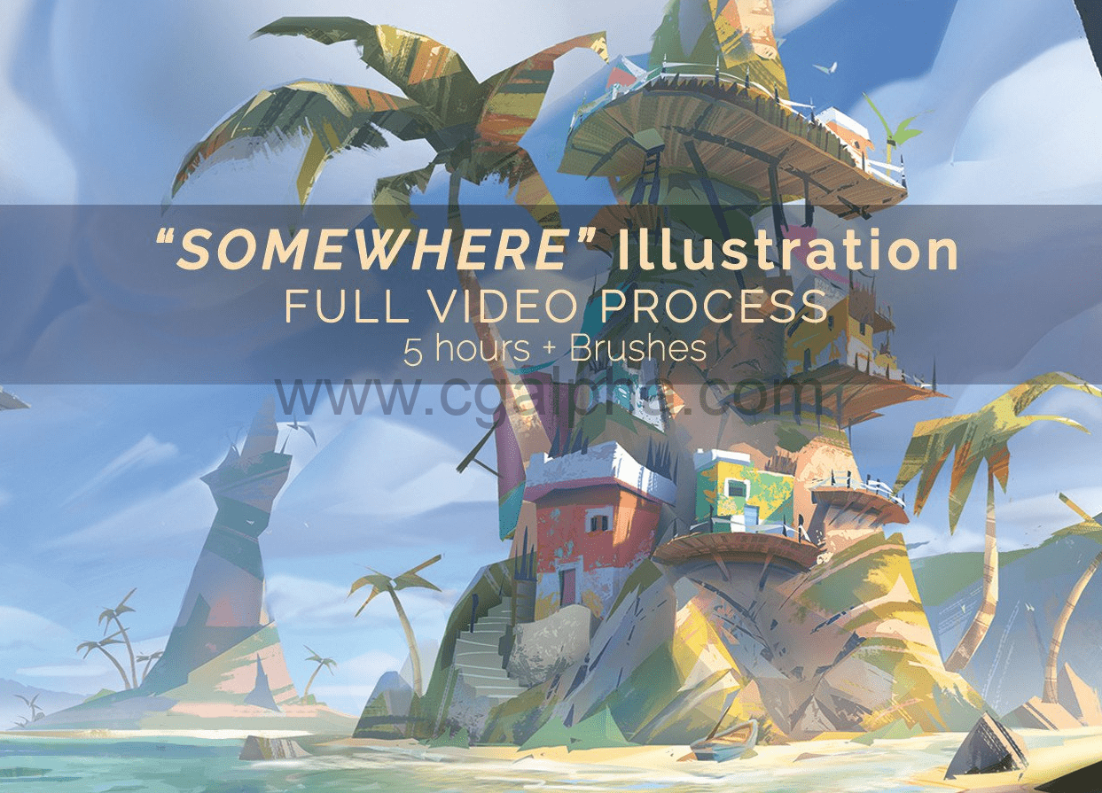 场景插图/完整的视频过程 Illustration / Full video process + Brushes