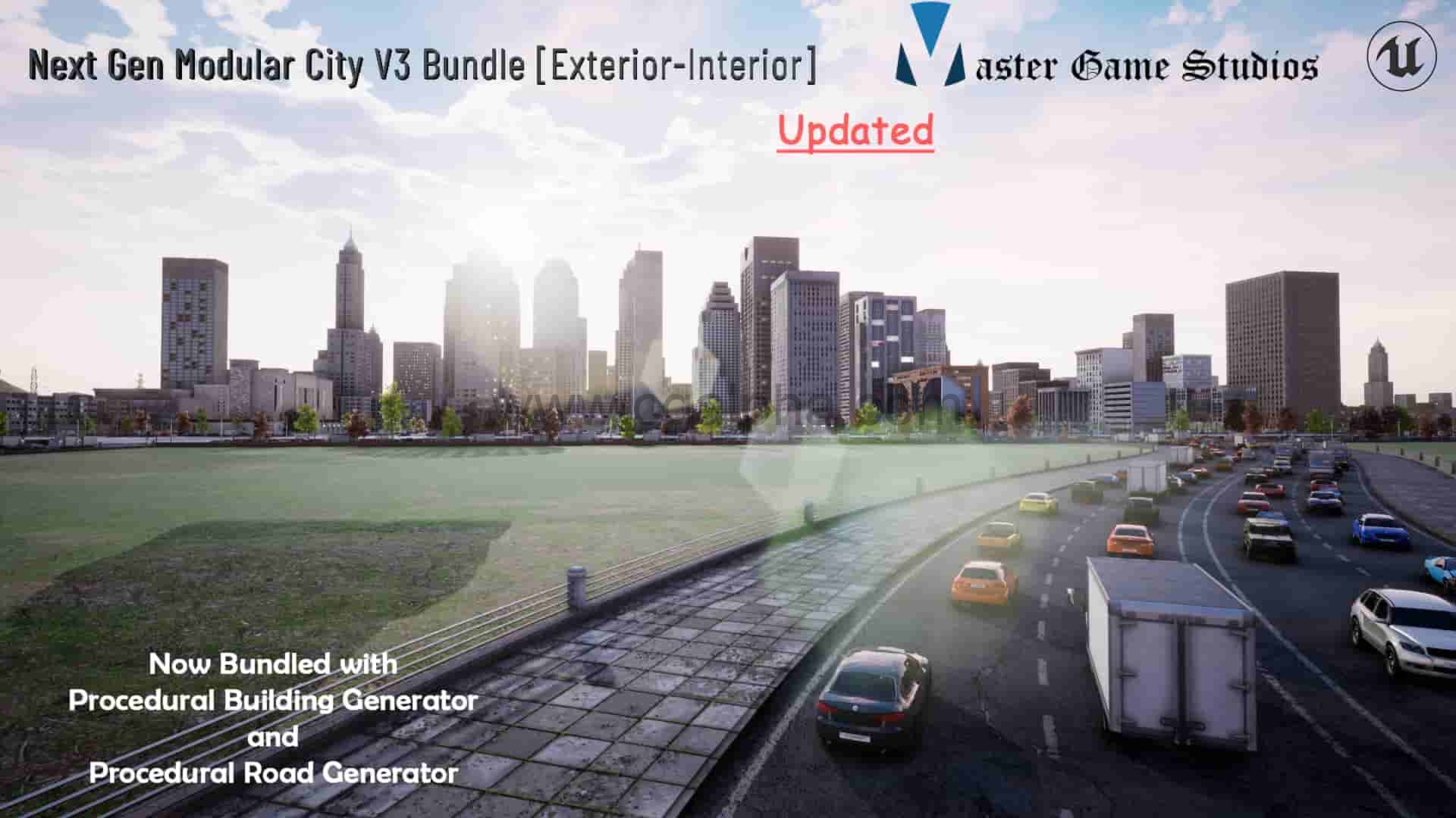 【UE4】模块化次时代城市 Next Gen Modular City V3 [Bundle-Exteriors & Interiors]