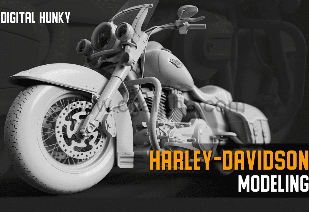 第一部:3Dmax建模 – 哈雷摩托车模型创建 Harley-Davidson: Modeling