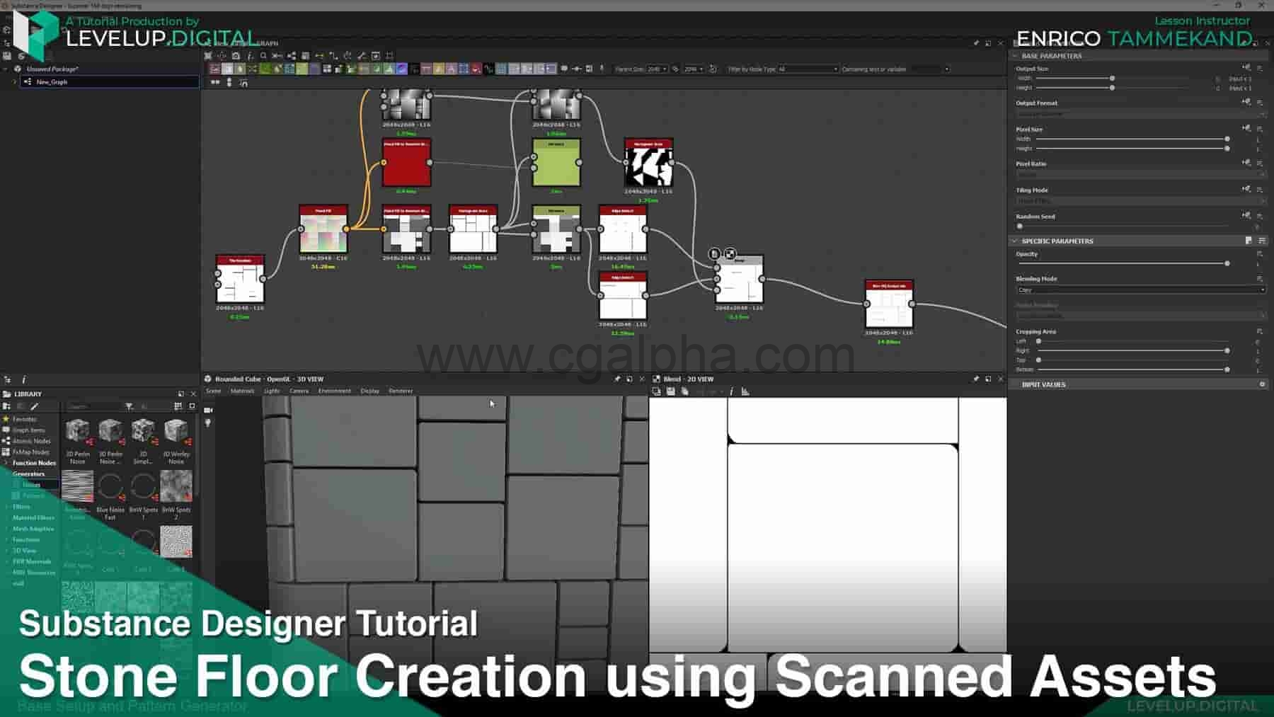 【中文字幕】使用扫描资产创建石头材质地板 Creating a Stone Floor using Scanned Assets