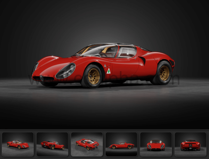 超级跑车3D模型1967 阿尔法罗密欧 Tipo 33 Stradale