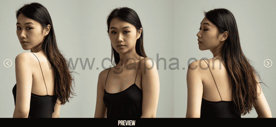 643组不同光线女性肖像造型高清参考图片