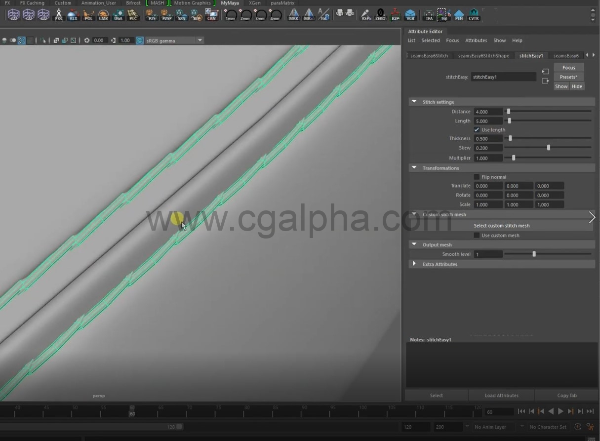 Maya插件 – 接缝处理优化插件  SeamsEasy for maya