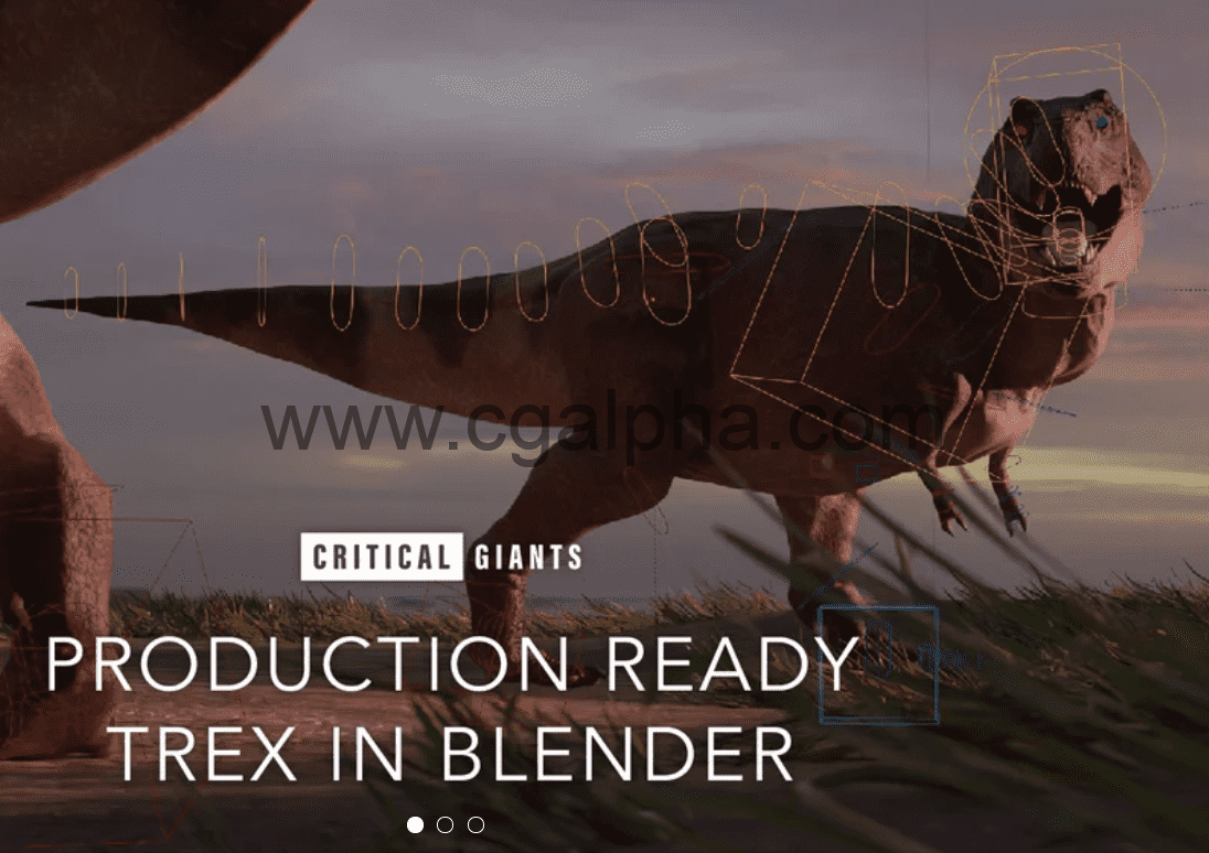 Blender – 恐龙动画模型 Production Ready Trex In Blender