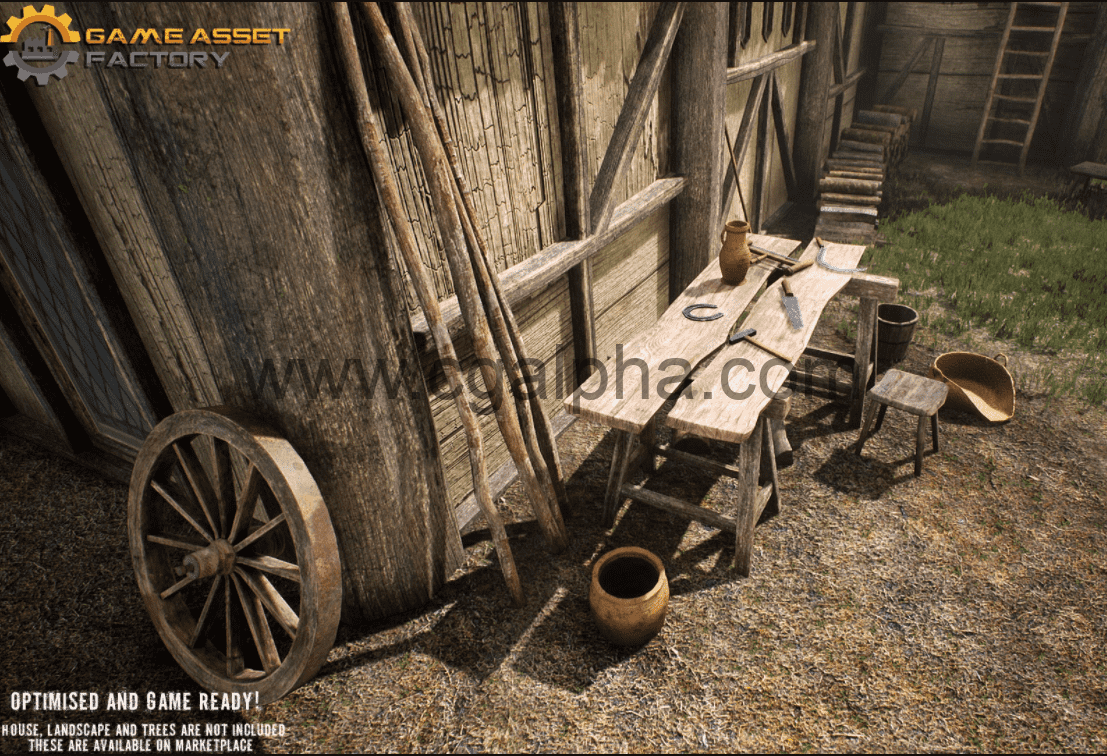 【UE4】中世纪农场道具 Medieval Props Vol 3 Farm