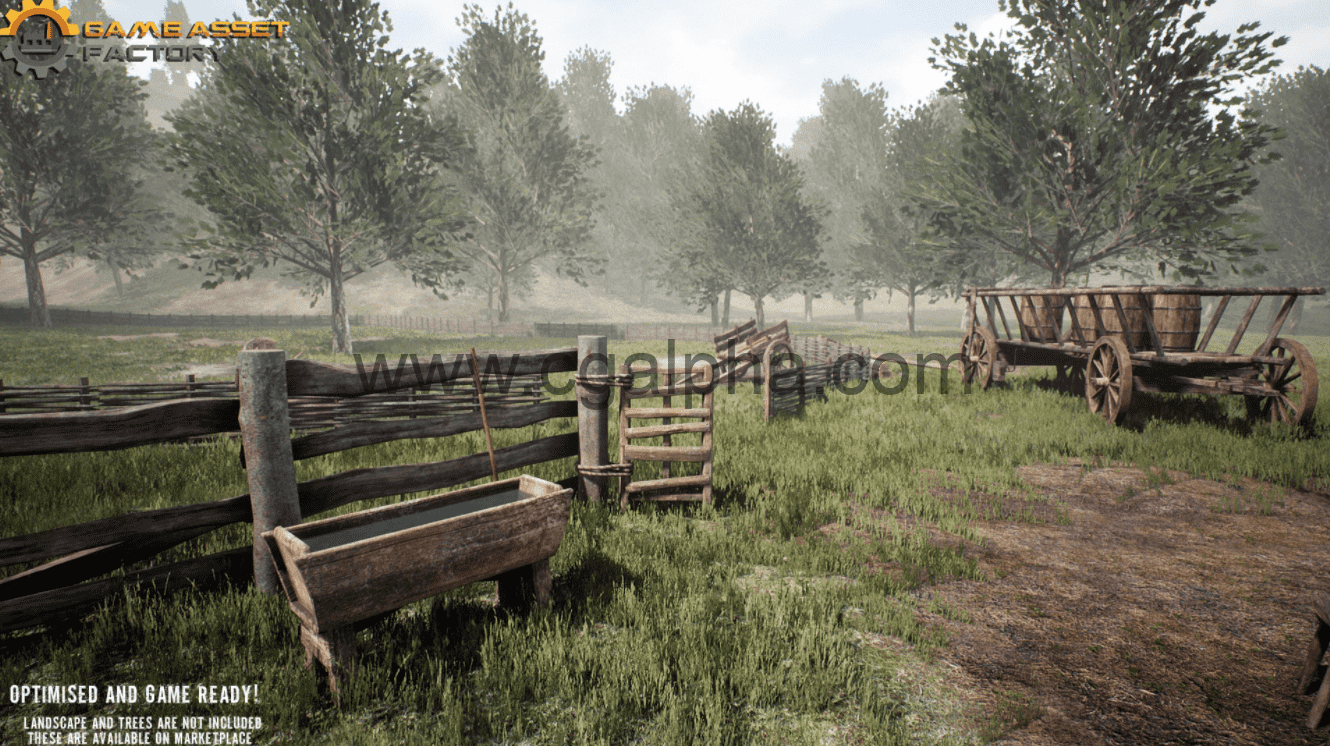 【UE4】中世纪农场道具 Medieval Props Vol 3 Farm