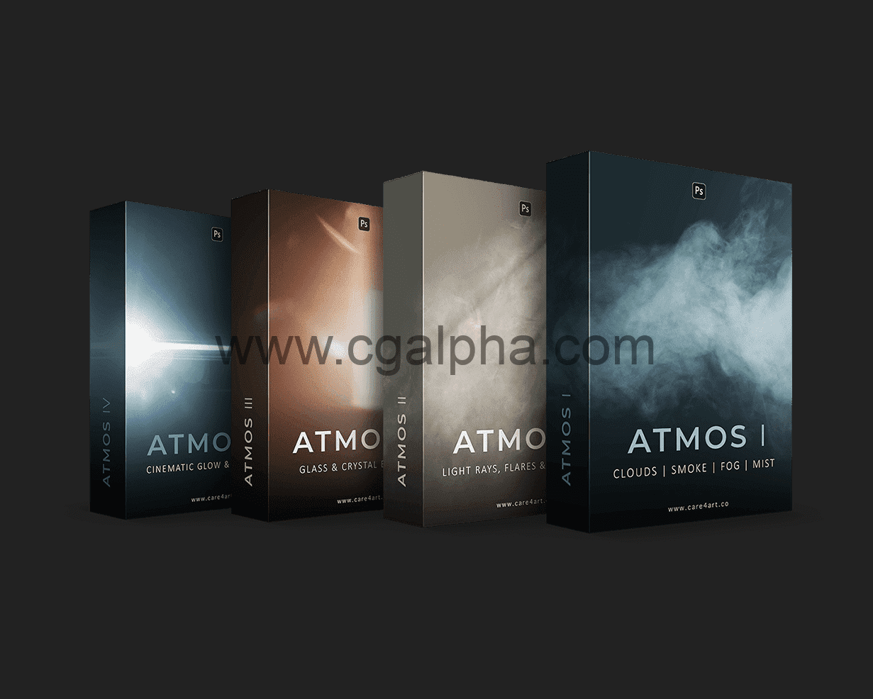 3套自然光线云烟雾背景叠加特效高清素材 ATMOS Bundle