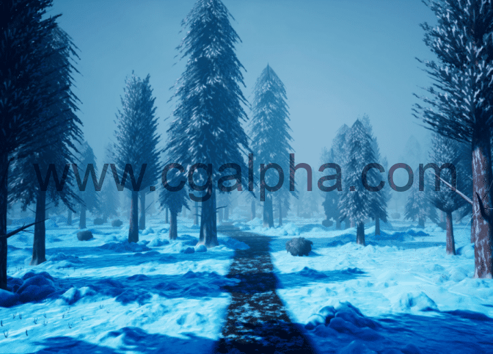 【UE4】程式化下雪的森林 Stylized Snowy Forest