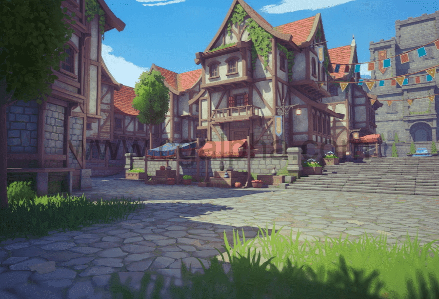 【UE4】风格化的中世纪村​​庄Stylized Medieval Village