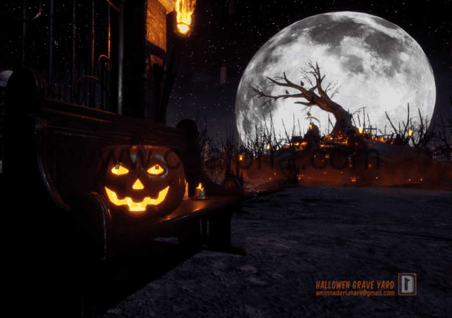 【UE4】万圣节风格场景 alloween Graveyard