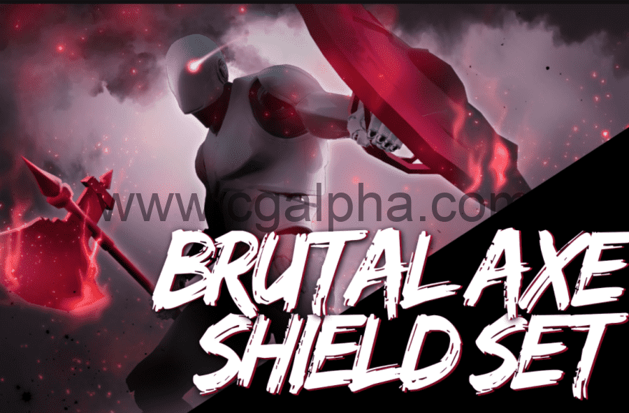 【UE4】 野蛮斧盾动画资产套装 Brutal axe shield Set