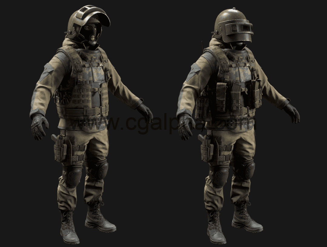 模型资产 – 俄罗斯特种部队士兵3D模型 Russian Special Force Soldier 3D model