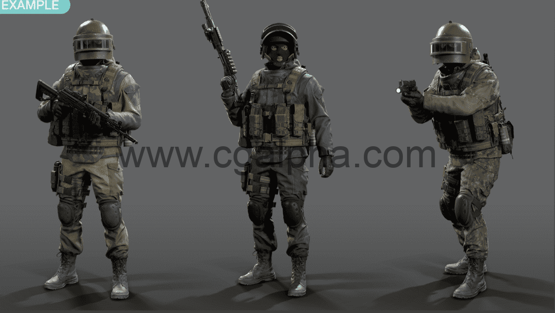 模型资产 – 俄罗斯特种部队士兵3D模型 Russian Special Force Soldier 3D model