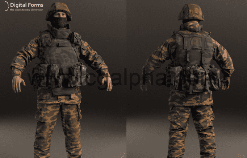 模型资产 – 俄罗斯士兵RAW 3d扫描数据3D模型