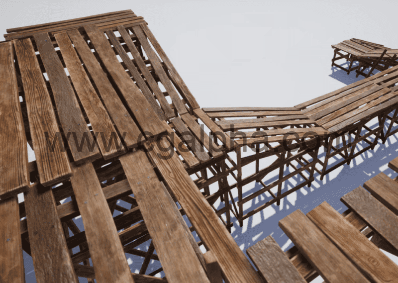 【UE4】模块化木头资产包 Modular Wood Pack