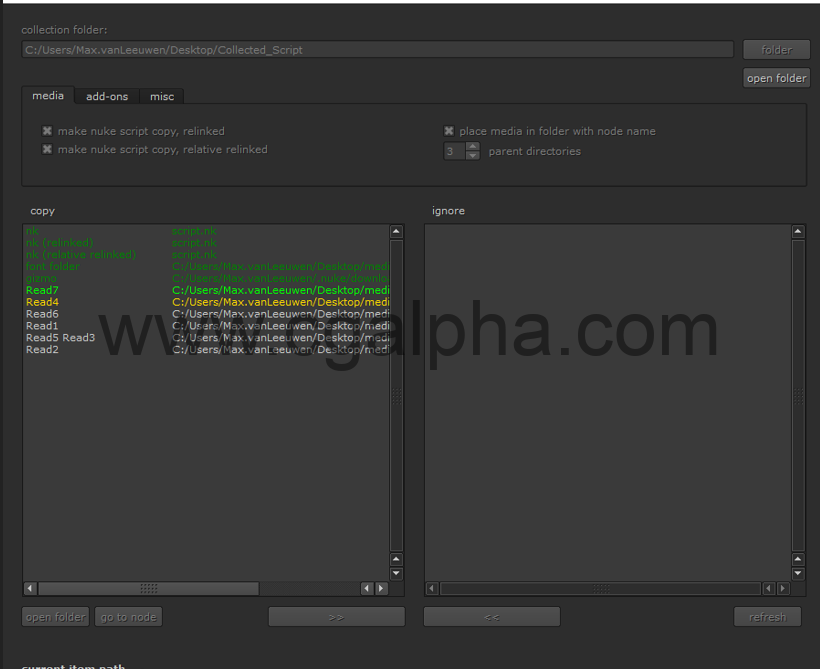 Nuke插件 – nuke工程整理打包插件
