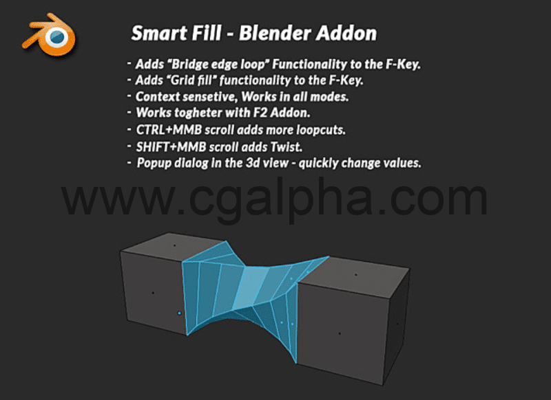 Blender插件 – 智能填充 Smart Fill Blender Add-On