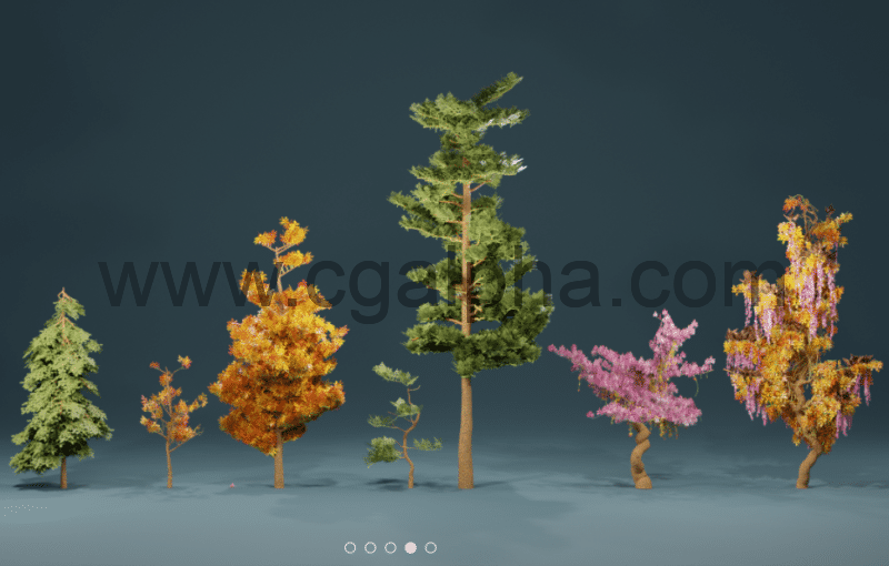 Blender插件 – 程序树生成插件 Tree Generator Setup(with wind) for Geometrynodes Fields