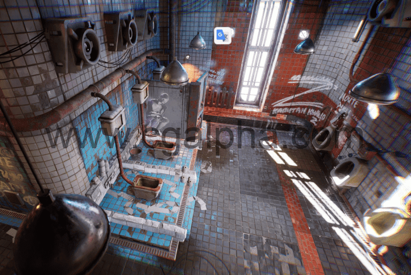 【UE4】赛博朋克厕所环境套件 Cyberpunk Toilet Environment Kit