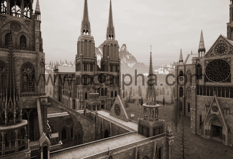 【UE4】中世纪哥特式大教堂地牢Medieval Gothic Cathedral Dungeon – Modular