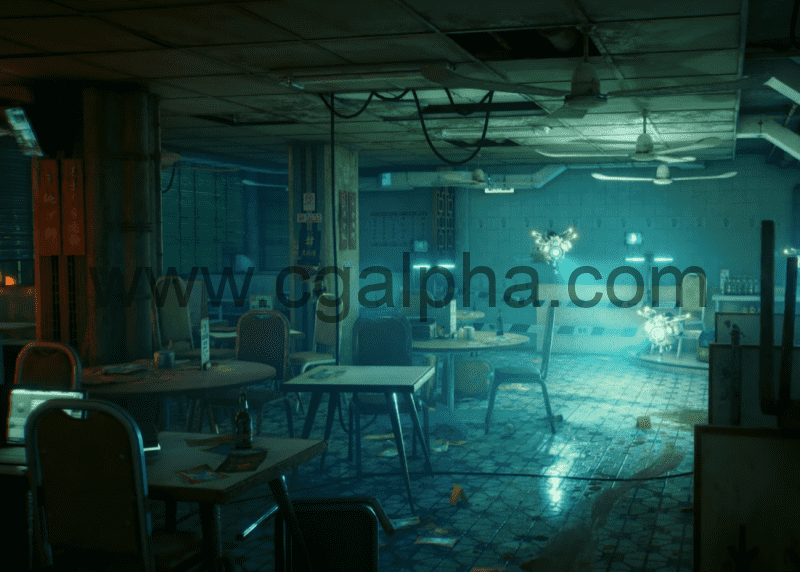 【UE4】餐厅杂乱现场 Restaurant Crime Scene