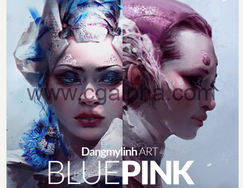 PS – 人物角色手绘 DangmylinhART – PINK&BLUE