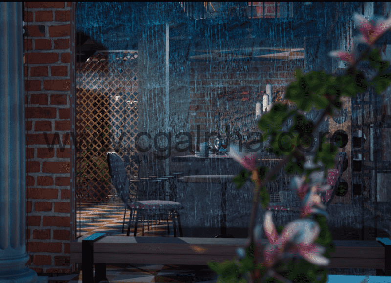 【UE4】外部咖啡餐厅 Exterior Coffee Restaurant