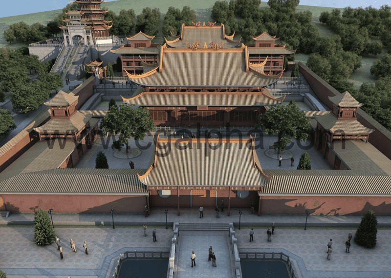 模型资产 – 中国古代建筑宫殿 3D Chinese ancient architecture palace