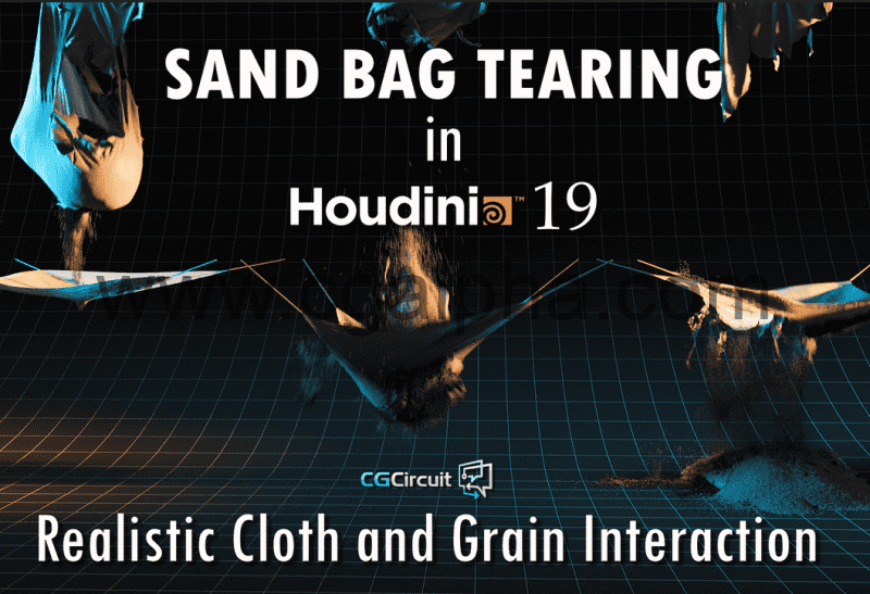 【中文字幕】Houdini教程 – houdini中的沙袋撕裂特效 Sand Bag Tearing