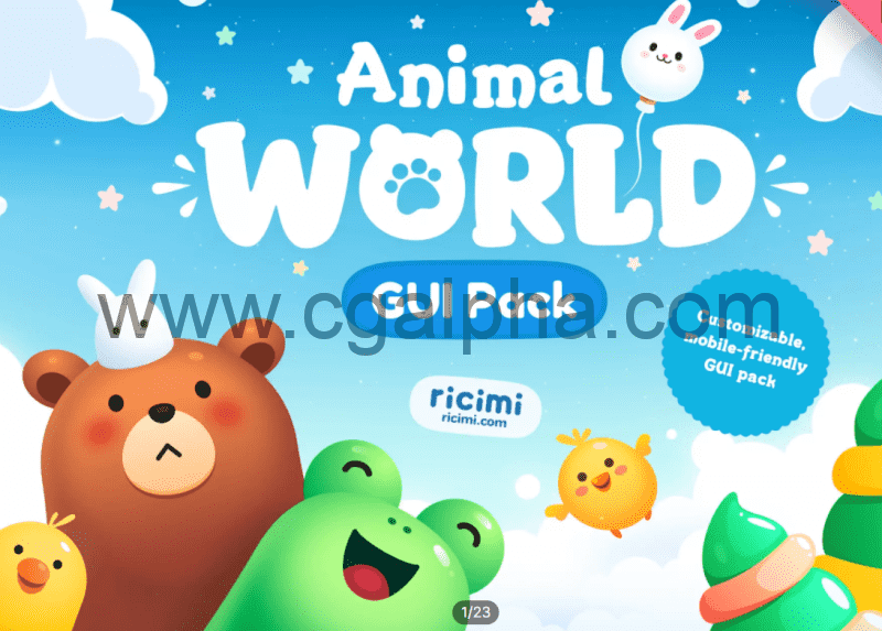 Unity – 动物世界GUI素材包 Animal World GUI Pack