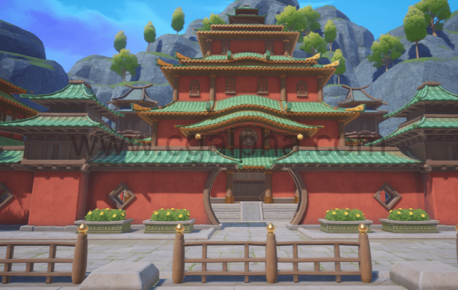 【UE4】程序化的亚洲传统建筑 Stylized Asian Village