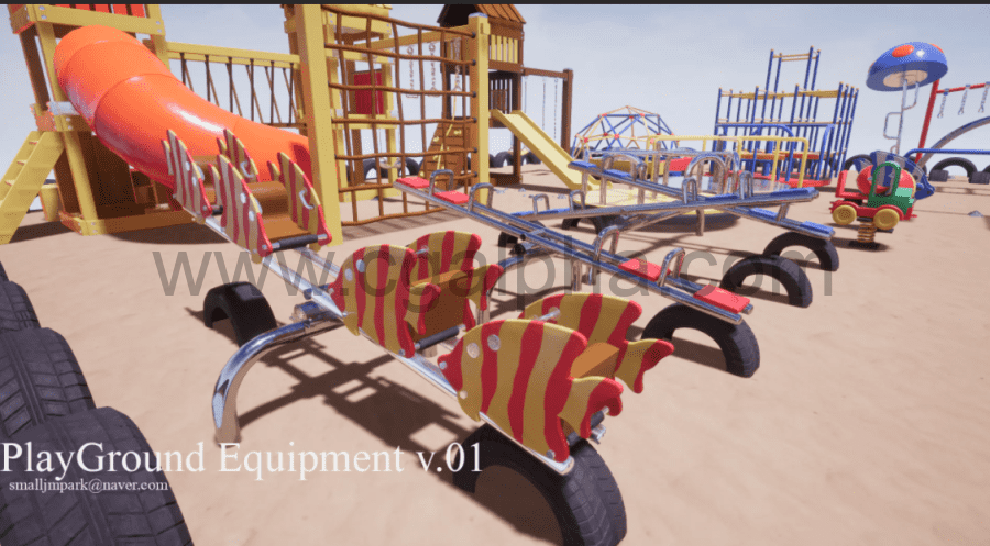 【UE4】游乐场设备道具 PlayGround Equipment Props v 01