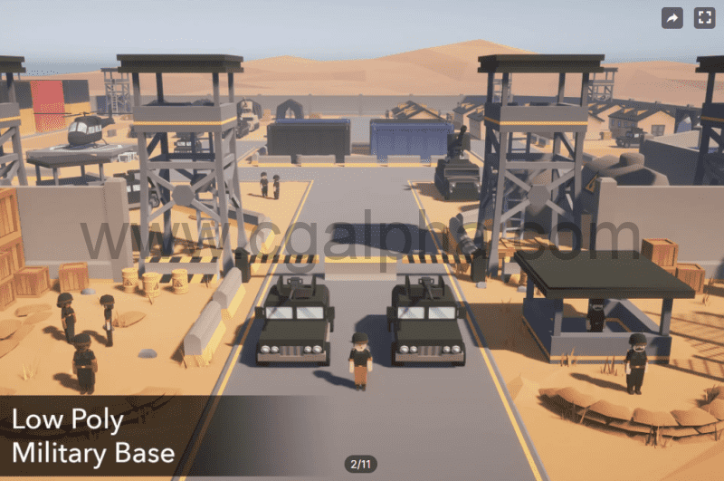 Unity – 风格化军事基地 Low Poly Military Base