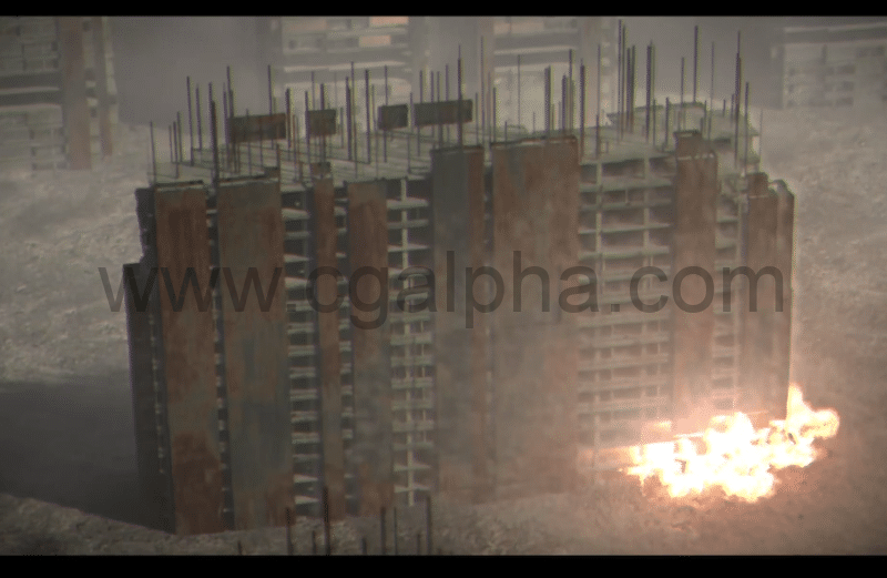 【中文字幕】Houdini教程 – 建筑楼房爆破特效 Controlled Building Demolition FX in Houdini