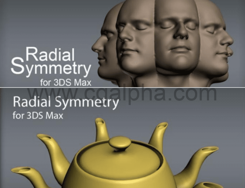 3DMax插件 – 径向对称插件 Radial Symmetry