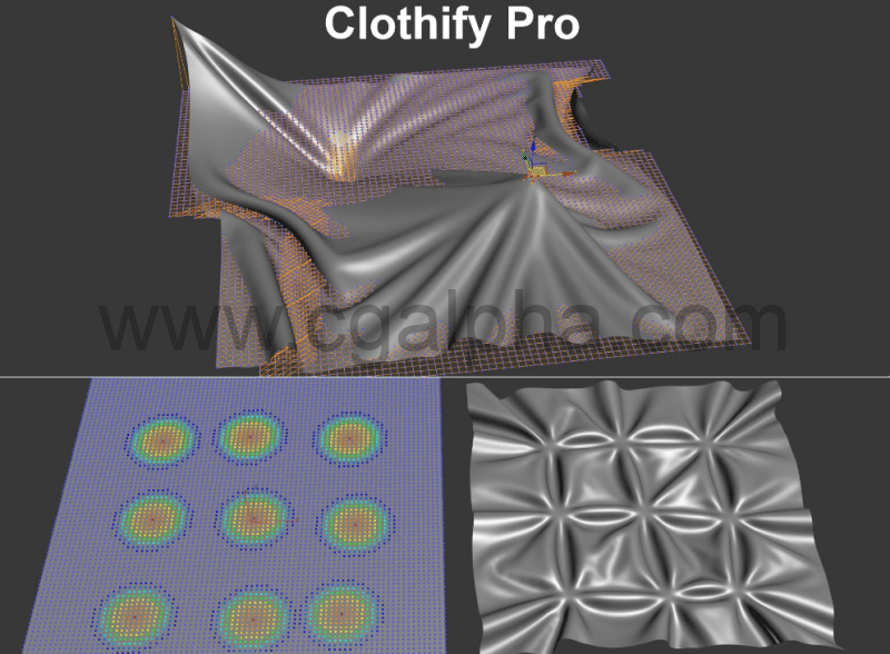 3DMax插件 – 布料模拟插件 Clothify Pro