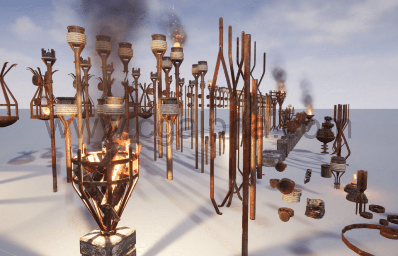 【UE4】地牢灯 Dungeon Lamps