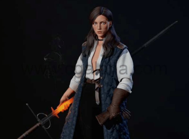 模型资产 – 次世代人物角色3D模型 Calista 3D Model