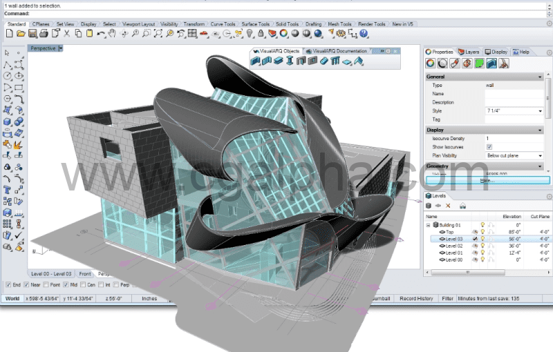 Rhino插件 – 犀牛建筑设计插件 VisualARQ