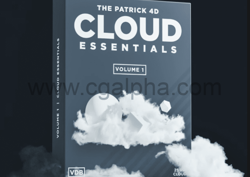 25组写实风格静态体积云 VDB 场景3D模型 Cloud Essentials  Volume 1