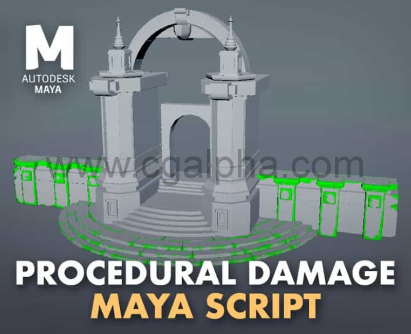 Maya插件 – 破碎插件 Damage Inc