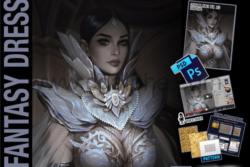 PS教程 – 如何画出梦幻般的裙子 How to draw fantasy dress