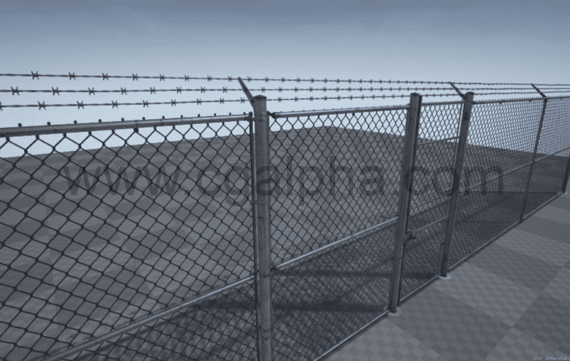 【UE4】铁丝网栅栏 Fence Chainlink