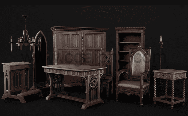【UE4】哥特式家具 Timeless Gothic Furniture