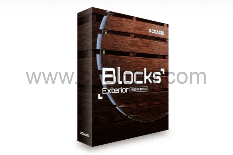 CGAxis – Blocks Exterior Fences PBR Textures