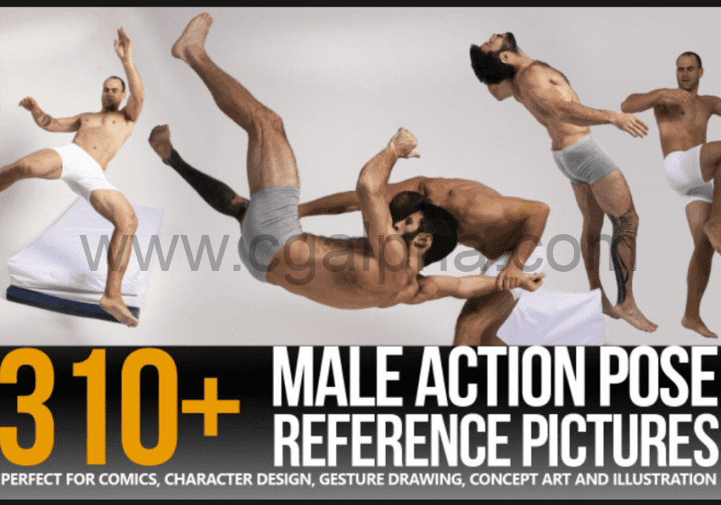 310张男性打斗动作姿势造型参考图片